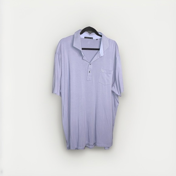 Greyson Other - Greyson Polo Shirt Size 2XL Light Purple Blue Grey Collared Pima Cotton Blend